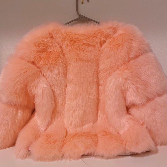 Pink Faux Fur Coat BOPT - Picture 2 of 5